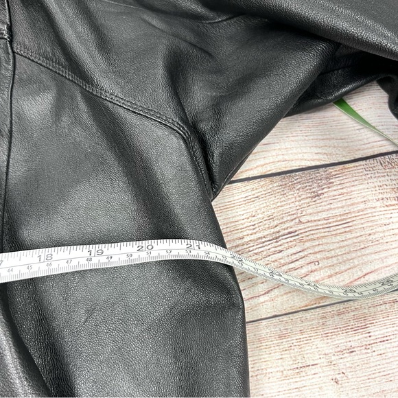 Vintage Vera Pelle Black Leather 90’s Jacket Size M Made In Italy - Picture 10 of 11